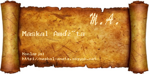 Maskal Amáta névjegykártya
